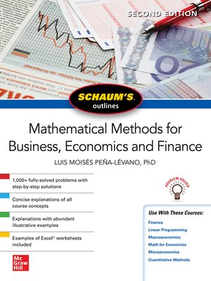 cover image of Schaum's Outline of Mathematical Methods for Business, Economics and Finance